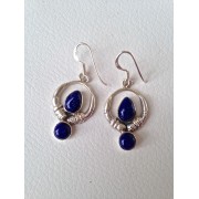 635 boucles d'oreilles lapis lazuli, argent sterling 